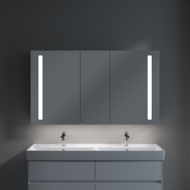 Шафка для ванної Villeroy & Boch My View 14 130x75 см з підсвічуванням алюміній/дзеркало A4241300