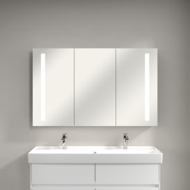 Шкафчик для ванной Villeroy & Boch My View 14 120x75 см с подсветкой алюминий/зеркало A4331200