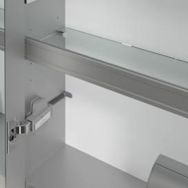 Шкафчик для ванной Villeroy & Boch My View 14 120x75 см с подсветкой алюминий/зеркало A4331200