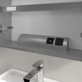 Шафка для ванної Villeroy & Boch My View 14+ 60x75 см з підсвічуванням алюміній/дзеркало A4336000