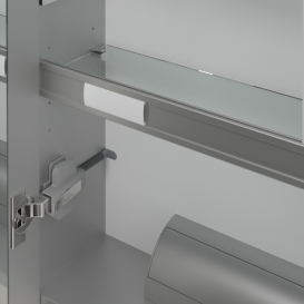 Шафка для ванної Villeroy & Boch My View 14+ 60x75 см з підсвічуванням алюміній/дзеркало A4336000