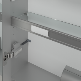 Шкафчик для ванной Villeroy & Boch My View 14+ 80x75 см с подсветкой алюминий/зеркало A4338000