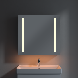 Шкафчик для ванной Villeroy & Boch My View 14+ 80x75 см с подсветкой алюминий/зеркало A4338000