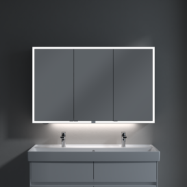 Шафка для ванної Villeroy & Boch My View Now 120x75 см з підсвічуванням алюміній/дзеркало A4551200