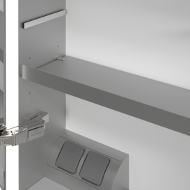 Шкафчик для ванной Villeroy & Boch My View Now 100x75 см с подсветкой алюминий/зеркало A4551000