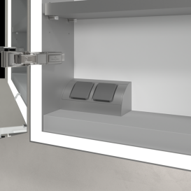 Шкафчик для ванной Villeroy & Boch My View Now 100x75 см с подсветкой алюминий/зеркало A4551000