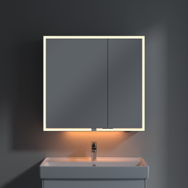 Шкафчик для ванной Villeroy & Boch My View Now 80x75 см с подсветкой алюминий/зеркало A4558000