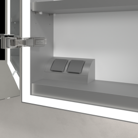 Шкафчик для ванной Villeroy & Boch My View Now 80x75 см с подсветкой алюминий/зеркало A4558000