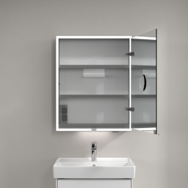 Шкафчик для ванной Villeroy & Boch My View Now 60x75 см с подсветкой алюминий/зеркало A4556R00