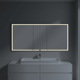 Шкафчик для ванной Villeroy & Boch My View Now 160x75 см с подсветкой алюминий/зеркало A4561600