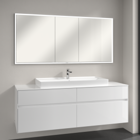 Шафка для ванної Villeroy & Boch My View Now 160x75 см з підсвічуванням алюміній/дзеркало A4561600