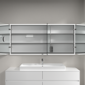 Шафка для ванної Villeroy & Boch My View Now 160x75 см з підсвічуванням алюміній/дзеркало A4561600