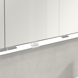 Шафка для ванної Villeroy & Boch My View Now 130x75 см з підсвічуванням алюміній/дзеркало A4561300