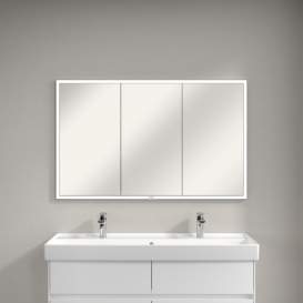 Шафка для ванної Villeroy & Boch My View Now 120x75 см з підсвічуванням алюміній/дзеркало A4561200