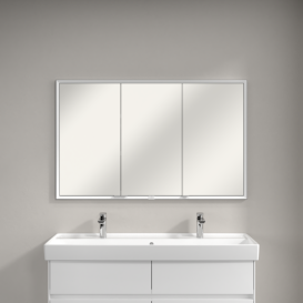 Шафка для ванної Villeroy & Boch My View Now 120x75 см з підсвічуванням алюміній/дзеркало A4561200