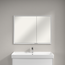 Шафка для ванної Villeroy & Boch My View Now 100x75 см з підсвічуванням алюміній/дзеркало A4561000