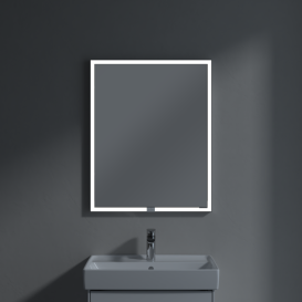 Шкафчик для ванной Villeroy & Boch My View Now 60x75 см с подсветкой алюминий/зеркало A4566L00