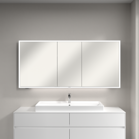 Шкафчик для ванной Villeroy & Boch My View Now 160x75 см с подсветкой алюминий/зеркало A4571600