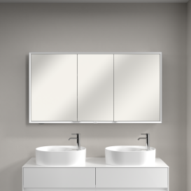 Шафка для ванної Villeroy & Boch My View Now 140x75 см з підсвічуванням алюміній/дзеркало A4571400