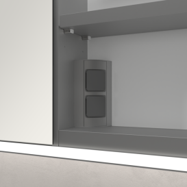 Шафка для ванної Villeroy & Boch My View Now 140x75 см з підсвічуванням алюміній/дзеркало A4571400