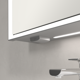 Шкафчик для ванной Villeroy & Boch My View Now 130x75 см с подсветкой алюминий/зеркало  A4571300