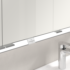 Шкафчик для ванной Villeroy & Boch My View Now 130x75 см с подсветкой алюминий/зеркало  A4571300