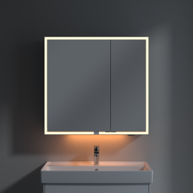 Шафка для ванної Villeroy & Boch My View Now 80x75 см з підсвічуванням алюміній/дзеркало A4578000