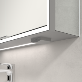 Шафка для ванної Villeroy & Boch My View Now 80x75 см з підсвічуванням алюміній/дзеркало A4578000