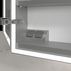 Шафка для ванної Villeroy & Boch My View Now 80x75 см з підсвічуванням алюміній/дзеркало A4578000