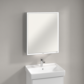 Шкафчик для ванной Villeroy & Boch My View Now 60x75 см с подсветкой алюминий/зеркало A4576L00