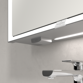 Шкафчик для ванной Villeroy & Boch My View Now 60x75 см с подсветкой алюминий/зеркало A4576L00