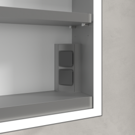 Шкафчик для ванной Villeroy & Boch My View Now 60x75 см с подсветкой алюминий/зеркало A4576L00