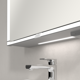 Шкафчик для ванной Villeroy & Boch My View Now 60x75 см с подсветкой алюминий/зеркало A4576R00