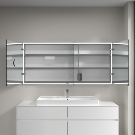 Шафка для ванної Villeroy & Boch My View Now 160x75 см з підсвічуванням алюміній/дзеркало A4581600