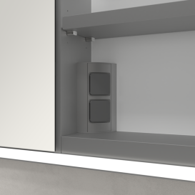 Шафка для ванної Villeroy & Boch My View Now 140x75 см з підсвічуванням алюміній/дзеркало A4581400