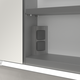 Шафка для ванної Villeroy & Boch My View Now 130x75 см з підсвічуванням алюміній/дзеркало A4581300