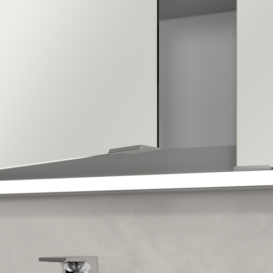 Шафка для ванної Villeroy & Boch My View Now 130x75 см з підсвічуванням алюміній/дзеркало A4581300