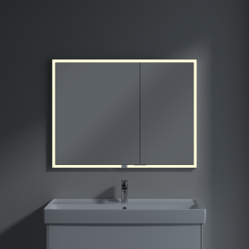 Шкафчик для ванной Villeroy & Boch My View Now 100x75 см с подсветкой алюминий/зеркало A4581000