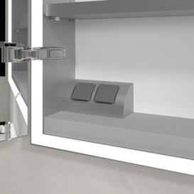 Шкафчик для ванной Villeroy & Boch My View Now 100x75 см с подсветкой алюминий/зеркало A4581000