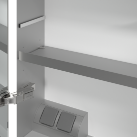 Шкафчик для ванной Villeroy & Boch My View Now 100x75 см с подсветкой алюминий/зеркало A4581000