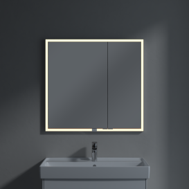 Шафка для ванної Villeroy & Boch My View Now 80x75 см з підсвічуванням алюміній/дзеркало A4588000