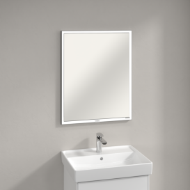 Шкафчик для ванной Villeroy & Boch My View Now 60x75 см с подсветкой алюминий/зеркало A4586L00