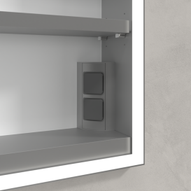 Шкафчик для ванной Villeroy & Boch My View Now 60x75 см с подсветкой алюминий/зеркало A4586L00