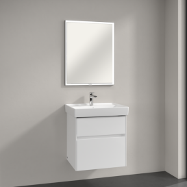 Шкафчик для ванной Villeroy & Boch My View Now 60x75 см с подсветкой алюминий/зеркало A4586R00