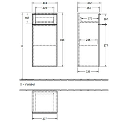 Шкафчик для ванной Villeroy & Boch Venticello 40,4х37,2 см петли справа ДСП дуб аризона/ручка алюминий белый A95012VH