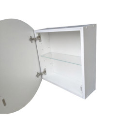 Шкафчик для ванной Vivia Andre D-60см с зеркалом ДСП белый А0054036