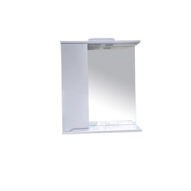 Шафка для ванної Vivia Соло 55 L з дзеркалом 55х18 см ліва з підсвічуванням МДФ/ДСП біла А0049064