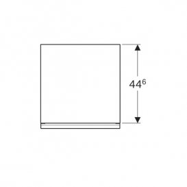 Шкафчик подвесной Geberit Acanto 45х52 см с одним выдвижным ящиком и внутренним выдвижным ящиком ДСП черный матовый/глянцевое стекло 500.618.16.1