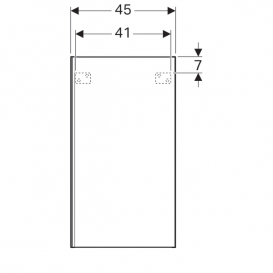 Шкафчик подвесной Geberit Acanto 45х82 см с одной дверью ДСП белый глянцевый/глянцевое стекло 500.639.01.2