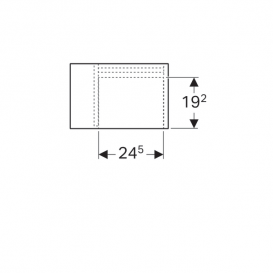 Шафка підвісна Geberit iCon 37х40 см з багатофункціональним ящиком ДСП/оргскло платиновий/високоглянцеве покриття 840139000